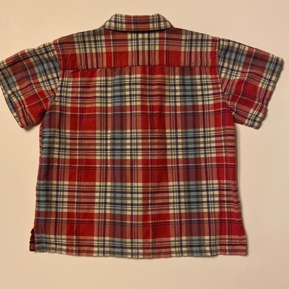Nice! RALPH LAUREN PLAID POLO RED BLUE SHIRT SHORT SLEEVE BUTTON-DOWN SIZE 4T - Picture 3 of 10